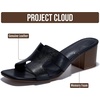 image:imageProject Cloud 100 Genuine Leather Block Heeled Sandals for WomenOpal  Sandals Women FootwearMemory Foam Insole amp NonSlip Womens Sandals Block Heels For WomenWomens Slides amp Womens SandalsBlack Leather