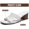 image:imageProject Cloud 100 Genuine Leather Block Heeled Sandals for WomenOpal  Sandals Women FootwearMemory Foam Insole amp NonSlip Womens Sandals Block Heels For WomenWomens Slides amp Womens SandalsWhite Leather