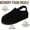 image:imageProject Cloud 100 Genuine Leather Clogs for Women  Memory Foam Womens Clogs amp Mules with Adjustable Straps  Lightweight Platform Shoes NonSlip Slides Goldstar BLK 10