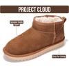image:imageProject Cloud 100 Genuine Leather Comfortable Womens Ankle Boots Hippy  Water Resistant Memory Foam Insole Winter Shoes  Trendy Footwear Outdoor Fall Shoes for Women  Winter Boots for WomenMocha Suede