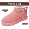 image:imageProject Cloud 100 Genuine Leather Comfortable Womens Ankle Boots Hippy  Water Resistant Memory Foam Insole Winter Shoes  Trendy Footwear Outdoor Fall Shoes for Women  Winter Boots for WomenBubble Gum Suede