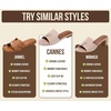image:imageProject Cloud 100 Genuine Leather Dressy Flat Sandals for Women Cannes  Non Slip Womens Sandals Memory Foam Insole Slides for Women Footwear Lightweight Comfortable Casual Summer Designer SandalsTurmeric