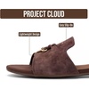 image:imageProject Cloud 100 Genuine Leather Dressy Flat Sandals for Women Cannes  Non Slip Womens Sandals Memory Foam Insole Slides for Women Footwear Lightweight Comfortable Casual Summer Designer SandalsEspresso