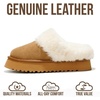 image:imageProject Cloud 100 Genuine Leather Memory Foam Slippers for Women Footwear  Memory Foam Cushioning Genuine Leather Upper NonSlip Sole Lightweight Design for Everyday Comfort and Support AllDay UseChestnut  Snowy
