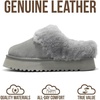 image:imageProject Cloud 100 Genuine Leather Memory Foam Slippers for Women Footwear  Memory Foam Cushioning Genuine Leather Upper NonSlip Sole Lightweight Design for Everyday Comfort and Support AllDay UseGrey  Snowy