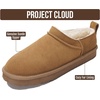 image:imageProject Cloud 100 Genuine Leather Micro Boots Slippers for Women Hipster  Water Resistant Memory Foam Insole SlipOn Womens Slippers  Slip on Fall Shoes Winter Boots for Women  Lightweight ShoesChestnut Suede