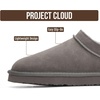 image:imageProject Cloud 100 Genuine Leather Micro Boots Slippers for Women Hipster  Water Resistant Memory Foam Insole SlipOn Womens Slippers  Slip on Fall Shoes Winter Boots for Women  Lightweight ShoesGrey Suede