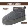 image:imageProject Cloud 100 Genuine Leather Platform Ankle Boots for Women Huggy  Memory Foam Insole Lightweight Winter Booties  Womens Casual Footwear Fall Shoes  Fashionable Womens Boots with EVA OutsoleDark Grey Flannel