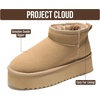 image:imageProject Cloud 100 Genuine Leather Platform Ankle Boots for Women Huggy  Memory Foam Insole Lightweight Winter Booties  Womens Casual Footwear Fall Shoes  Fashionable Womens Boots with EVA OutsoleBone Suede