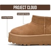 image:imageProject Cloud 100 Genuine Leather Platform Ankle Boots for Women Huggy  Memory Foam Insole Lightweight Winter Booties  Womens Casual Footwear Fall Shoes  Fashionable Womens Boots with EVA OutsoleChestnut