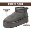 image:imageProject Cloud 100 Genuine Leather Platform Ankle Boots for Women Huggy  Memory Foam Insole Lightweight Winter Booties  Womens Casual Footwear Fall Shoes  Fashionable Womens Boots with EVA OutsoleGrey