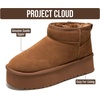 image:imageProject Cloud 100 Genuine Leather Platform Ankle Boots for Women Huggy  Memory Foam Insole Lightweight Winter Booties  Womens Casual Footwear Fall Shoes  Fashionable Womens Boots with EVA OutsoleTobacco Suede