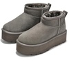 image:imageProject Cloud 100 Genuine Leather Platform Ankle Boots for Women Huggy  Memory Foam Insole Lightweight Winter Booties  Womens Casual Footwear Fall Shoes  Fashionable Womens Boots with EVA OutsoleGrey