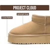 image:imageProject Cloud 100 Genuine Leather Platform Ankle Boots for Women Huggy  Memory Foam Insole Lightweight Winter Booties  Womens Casual Footwear Fall Shoes  Fashionable Womens Boots with EVA OutsoleBone Suede