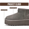 image:imageProject Cloud 100 Genuine Leather Platform Ankle Boots for Women Huggy  Memory Foam Insole Lightweight Winter Booties  Womens Casual Footwear Fall Shoes  Fashionable Womens Boots with EVA OutsoleGrey