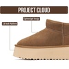 image:imageProject Cloud 100 Genuine Leather Platform Ankle Boots for Women Huggy  Memory Foam Insole Lightweight Winter Booties  Womens Casual Footwear Fall Shoes  Fashionable Womens Boots with EVA OutsoleMocha Suede