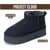 image:imageProject Cloud 100 Genuine Leather Platform Ankle Boots for Women Huggy  Memory Foam Insole Lightweight Winter Booties  Womens Casual Footwear Fall Shoes  Fashionable Womens Boots with EVA OutsoleNavy Suede