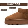 image:imageProject Cloud 100 Genuine Leather Platform Ankle Boots for Women Huggy  Memory Foam Insole Lightweight Winter Booties  Womens Casual Footwear Fall Shoes  Fashionable Womens Boots with EVA OutsoleTobacco Suede