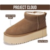 image:imageProject Cloud 100 Genuine Leather Platform Ankle Boots for Women Huggy  Memory Foam Insole Lightweight Winter Booties  Womens Casual Footwear Fall Shoes  Fashionable Womens Boots with EVA OutsoleMocha Suede