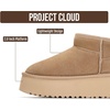 image:imageProject Cloud 100 Genuine Leather Platform Ankle Boots for Women Huggy  Memory Foam Insole Lightweight Winter Booties  Womens Casual Footwear Fall Shoes  Fashionable Womens Boots with EVA OutsoleKhaki Suede
