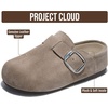 image:imageProject Cloud 100 Genuine Leather Platform Clogs for Women Rothera  Womens Clogs with Plush amp Soft Insole and Arch Support Mules for Women Footwear  Stylish amp NonSlip Womens Mules amp ClogsMushroom Suede