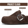 image:imageProject Cloud 100 Genuine Leather Platform Clogs for Women Rothera  Womens Clogs with Plush amp Soft Insole and Arch Support Mules for Women Footwear  Stylish amp NonSlip Womens Mules amp ClogsChocolate Suede