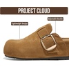 image:imageProject Cloud 100 Genuine Leather Platform Clogs for Women Rothera  Womens Clogs with Plush amp Soft Insole and Arch Support Mules for Women Footwear  Stylish amp NonSlip Womens Mules amp ClogsChestnut Suede