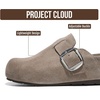 image:imageProject Cloud 100 Genuine Leather Platform Clogs for Women Rothera  Womens Clogs with Plush amp Soft Insole and Arch Support Mules for Women Footwear  Stylish amp NonSlip Womens Mules amp ClogsMushroom Suede