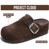 image:imageProject Cloud 100 Genuine Leather Platform Clogs for Women Rothera  Womens Clogs with Plush amp Soft Insole and Arch Support Mules for Women Footwear  Stylish amp NonSlip Womens Mules amp ClogsChocolate Suede