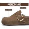 image:imageProject Cloud 100 Genuine Leather Platform Clogs for Women Rothera  Womens Clogs with Plush amp Soft Insole and Arch Support Mules for Women Footwear  Stylish amp NonSlip Womens Mules amp ClogsTaupe Suede