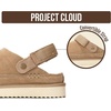 image:imageProject Cloud 100 Genuine Leather Platform Mule Clogs for Women Goldstar  Memory Foam Insole Adjustable Straps Lightweight Platform NonSlip Sole Womens Clogs amp Mules Genuine Leather Daily WearSand Suede
