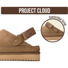 image:imageProject Cloud 100 Genuine Leather Platform Mule Clogs for Women Goldstar  Memory Foam Insole Adjustable Straps Lightweight Platform NonSlip Sole Womens Clogs amp Mules Genuine Leather Daily WearKhaki Suede