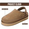 image:imageProject Cloud 100 Genuine Leather Platform Mule Clogs for Women Goldstar  Memory Foam Insole Adjustable Straps Lightweight Platform NonSlip Sole Womens Clogs amp Mules Genuine Leather Daily WearKhaki Suede