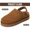 image:imageProject Cloud 100 Genuine Leather Platform Mule Clogs for Women Goldstar  Memory Foam Insole Adjustable Straps Lightweight Platform NonSlip Sole Womens Clogs amp Mules Genuine Leather Daily WearChestnut