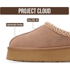 image:imageProject Cloud 100 Genuine Leather Platform Slippers for Women 2026 Sayre  Soft Memory Foam Supportive Platform Cozy Everyday Footwear Stylish Womens Slippers Genuine Leather Comfort All Day UseWheat