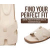 image:imageProject Cloud 100 Genuine Leather Sandals Women Flats For Women Jannel  Sandals for Women Fashion Flat Womens Sandals with Memory Foam Insole Slides Sandals Footwear Mules Womens SandalsBone