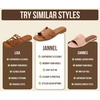 image:imageProject Cloud 100 Genuine Leather Sandals Women Flats For Women Jannel  Sandals for Women Fashion Flat Womens Sandals with Memory Foam Insole Slides Sandals Footwear Mules Womens SandalsPewter