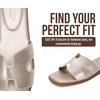 image:imageProject Cloud 100 Genuine Leather Sandals Women Flats For Women Jannel  Sandals for Women Fashion Flat Womens Sandals with Memory Foam Insole Slides Sandals Footwear Mules Womens SandalsGold