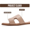 image:imageProject Cloud 100 Genuine Leather Sandals Women Flats For Women Jannel  Sandals for Women Fashion Flat Womens Sandals with Memory Foam Insole Slides Sandals Footwear Mules Womens SandalsTaupe Leather