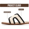 image:imageProject Cloud 100 Genuine Leather Sandals Women Flats For Women Jannel  Sandals for Women Fashion Flat Womens Sandals with Memory Foam Insole Slides Sandals Footwear Mules Womens SandalsCream Multi