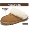 image:imageProject Cloud 100 Genuine Leather Shearling Slippers for Women Cozy Hedy  Australian Shearling Lining with Memory Foam Insole Comfort  Lightweight and Durable NonSlip Sole snd Cozy Warm WearChestnut