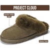 image:imageProject Cloud 100 Genuine Leather Shearling Slippers for Women Cozy Hedy  Australian Shearling Lining with Memory Foam Insole Comfort  Lightweight and Durable NonSlip Sole snd Cozy Warm WearOlive