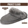 image:imageProject Cloud 100 Genuine Leather Shearling Slippers for Women Cozy Hedy  Australian Shearling Lining with Memory Foam Insole Comfort  Lightweight and Durable NonSlip Sole snd Cozy Warm WearGrey