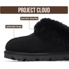 image:imageProject Cloud 100 Genuine Leather Shearling Slippers for Women Cozy Hedy  Australian Shearling Lining with Memory Foam Insole Comfort  Lightweight and Durable NonSlip Sole snd Cozy Warm WearBlack