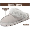 image:imageProject Cloud 100 Genuine Leather Shearling Slippers for Women Cozy Hedy  Australian Shearling Lining with Memory Foam Insole Comfort  Lightweight and Durable NonSlip Sole snd Cozy Warm WearLight Grey Suede