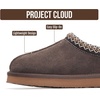 image:imageProject Cloud 100 Genuine Leather Shearling Slippers for Women Nerita  Australian Fur Lining Memory Foam Insole Non Slip EVA Sole Fuzzy Plush House Shoes Warm Cozy Indoor Footwear Everyday ComfortChocolate