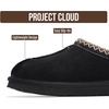 image:imageProject Cloud 100 Genuine Leather Shearling Slippers for Women Nerita  Australian Fur Lining Memory Foam Insole Non Slip EVA Sole Fuzzy Plush House Shoes Warm Cozy Indoor Footwear Everyday ComfortBlack