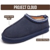 image:imageProject Cloud 100 Genuine Leather Shearling Slippers for Women Nerita  Australian Fur Lining Memory Foam Insole Non Slip EVA Sole Fuzzy Plush House Shoes Warm Cozy Indoor Footwear Everyday ComfortNavy Suede