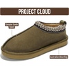 image:imageProject Cloud 100 Genuine Leather Shearling Slippers for Women Nerita  Australian Fur Lining Memory Foam Insole Non Slip EVA Sole Fuzzy Plush House Shoes Warm Cozy Indoor Footwear Everyday ComfortOlive