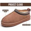 image:imageProject Cloud 100 Genuine Leather Shearling Slippers for Women Nerita  Australian Fur Lining Memory Foam Insole Non Slip EVA Sole Fuzzy Plush House Shoes Warm Cozy Indoor Footwear Everyday ComfortCamel Mono Suede